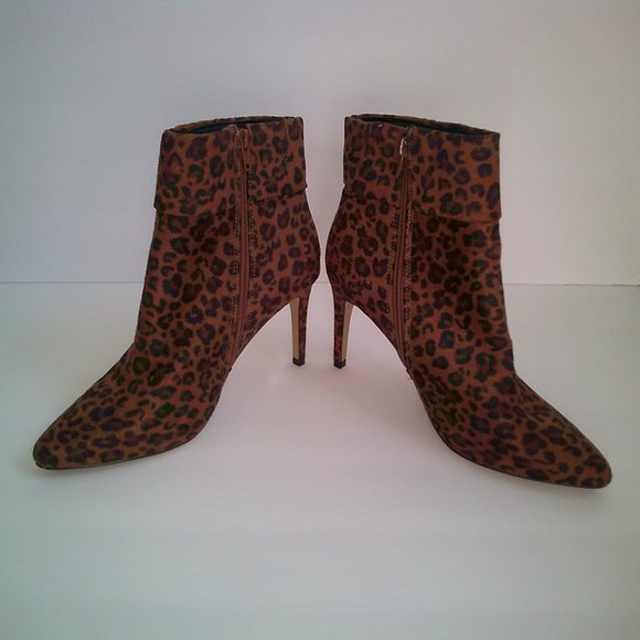 Express Women's Leopard Print Bootie Stiletto Heel Size 8.5 - Picture 6 of 7